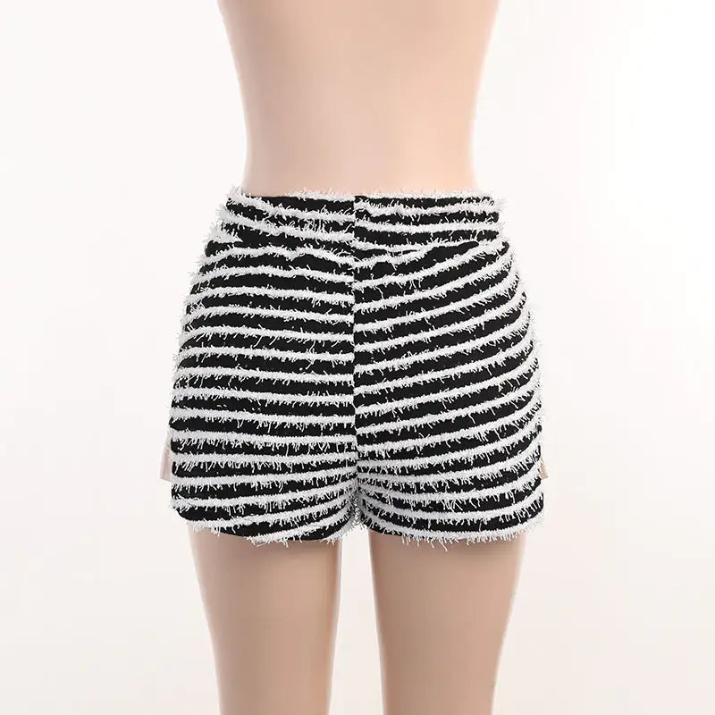 Not So Black And White Knitted Shorts