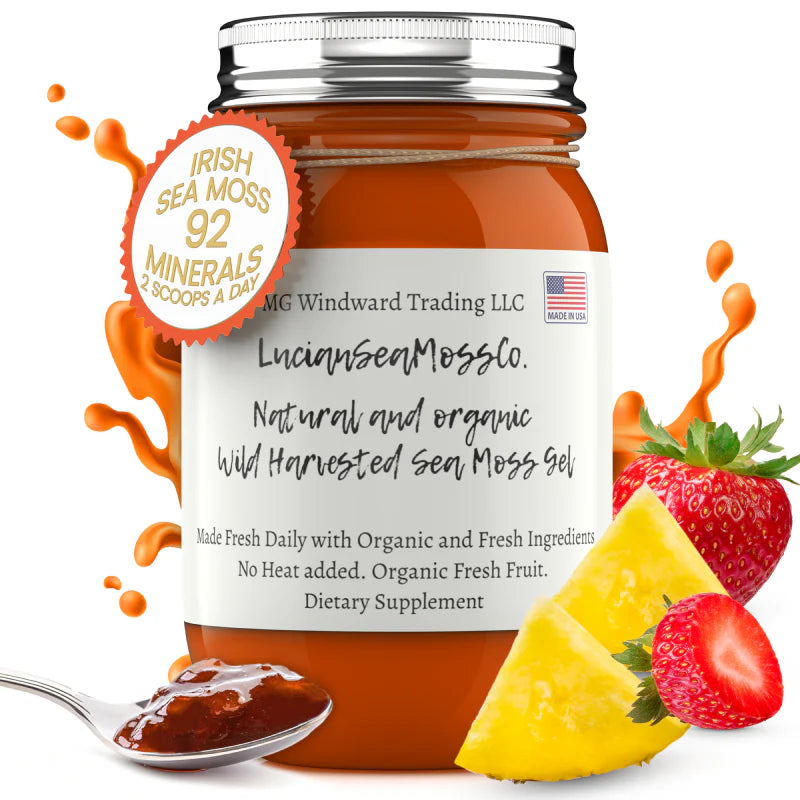 Fresh Organic Strawberry Mojito Infused Sea Moss Gel