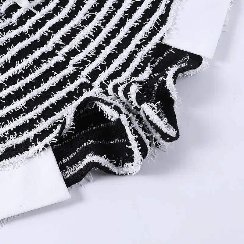 Not So Black And White Knitted Shorts